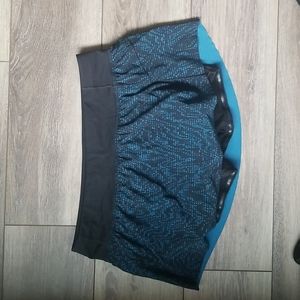 Lululemon Tennis Skirt in Black and Blue Print